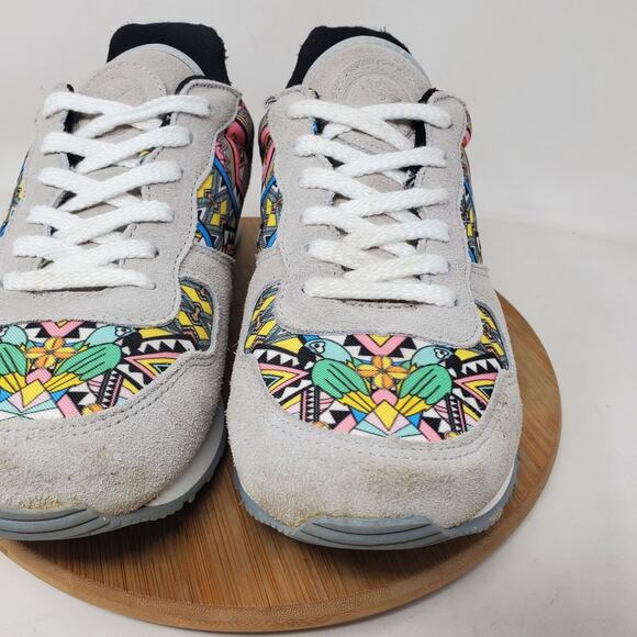 Inkkas Jogger Shoes Womens 8 Brazil Colorful Suede Desert Low Top Retro Sneaker - Picture 5 of 14